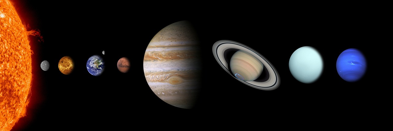 solar system, sun, mercury, nature, venus, earth, mars, jupiter, saturn, neptune, uranus, planets, planetary system, celestial bodies, science, space, outer space, galaxy, astronomy