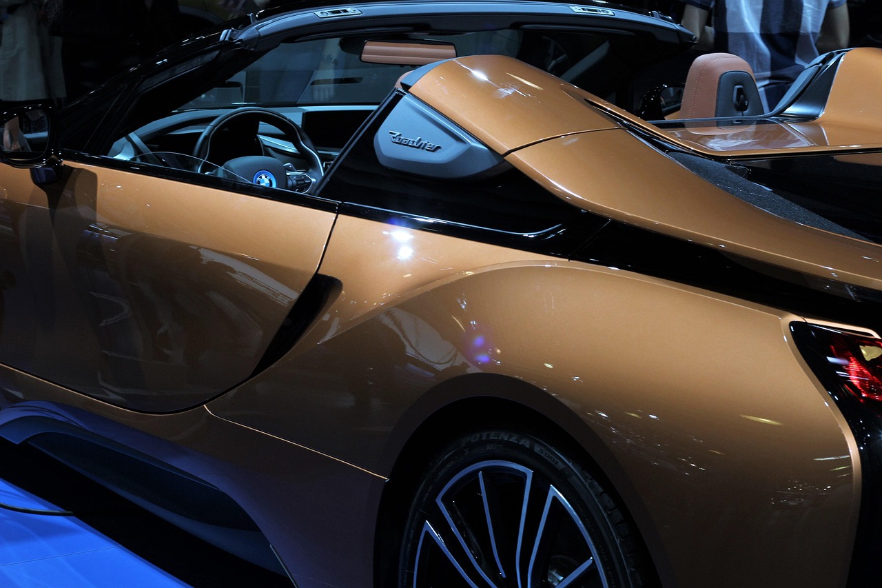 car, bmw i8 roadster, auto show zagreb 2018, modern technology, plug in hybrid, electric and gasoline technology, power, car wallpapers, sport, public show